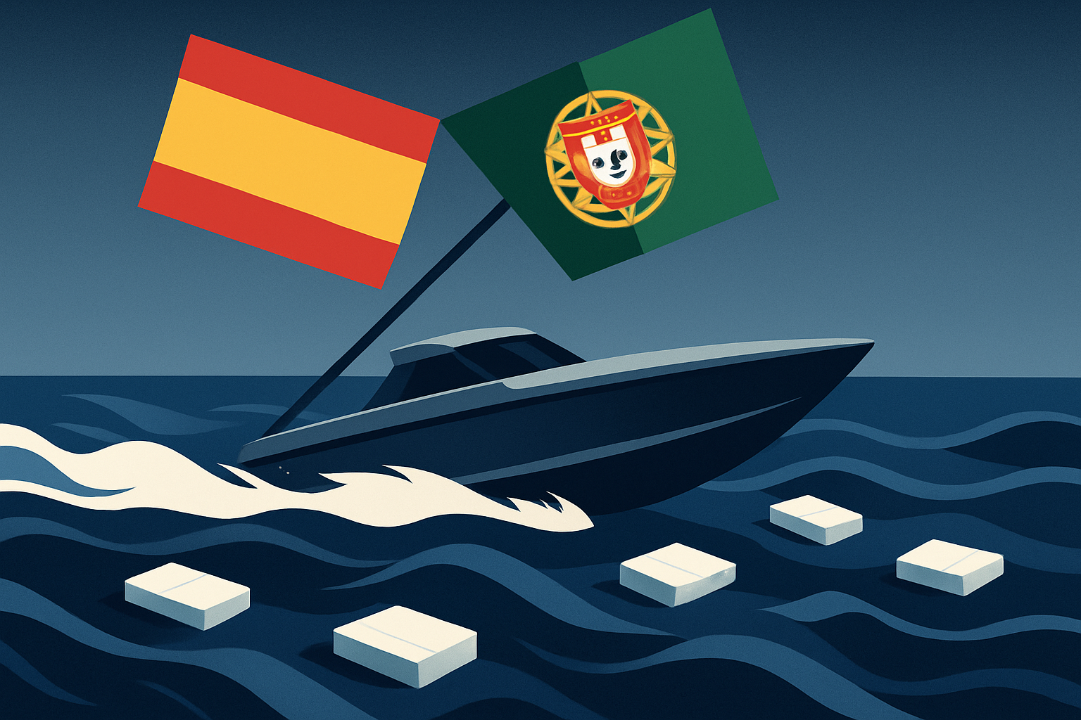 Autoridades españolas y portuguesas interceptan embarcación con 2.400 kilogramos de cocaína en el Atlántico