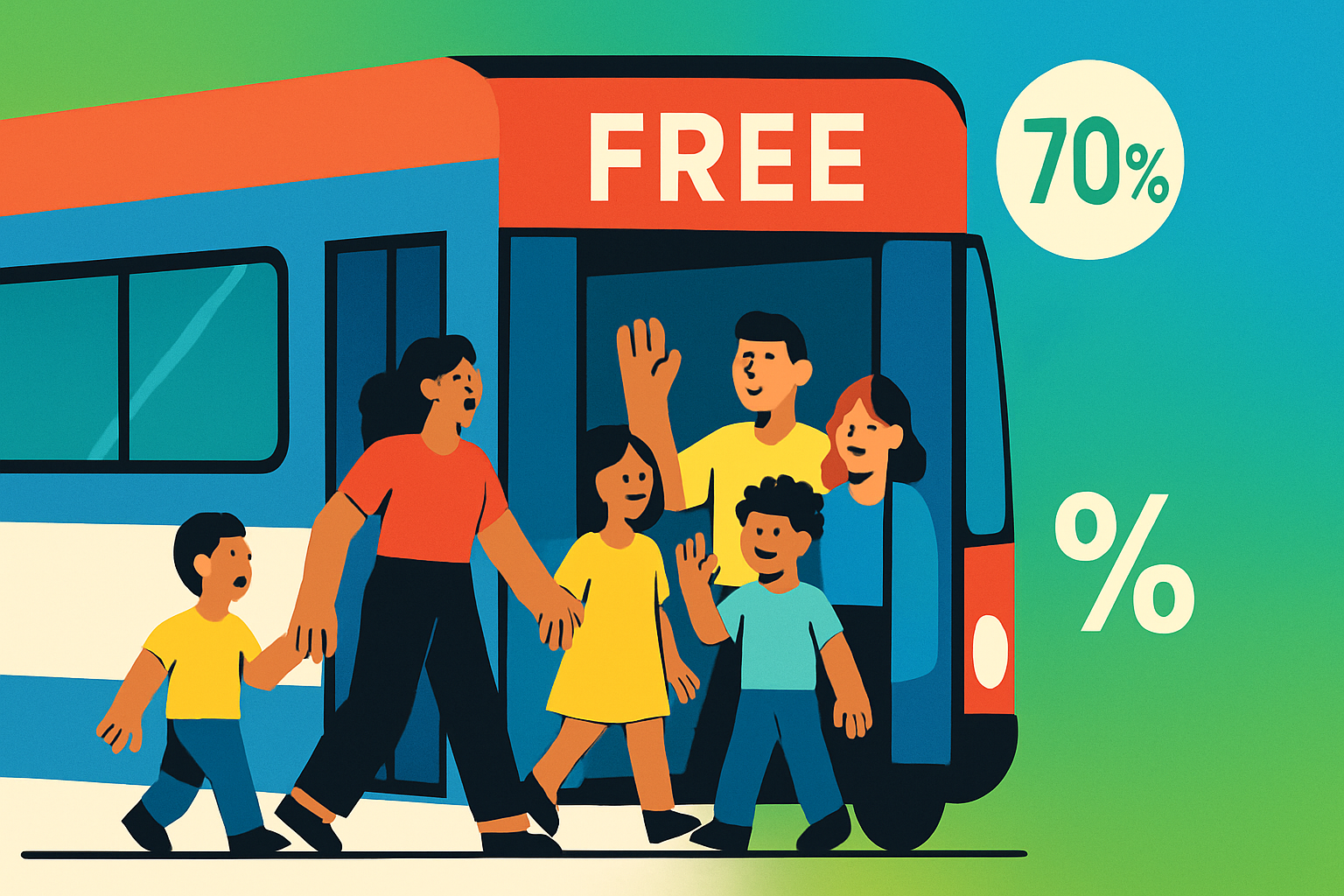 El Ministerio de Transportes activa desde el 1 de julio el transporte público gratuito para menores de 15 años y descuentos del 40% al 70% para otros usuarios