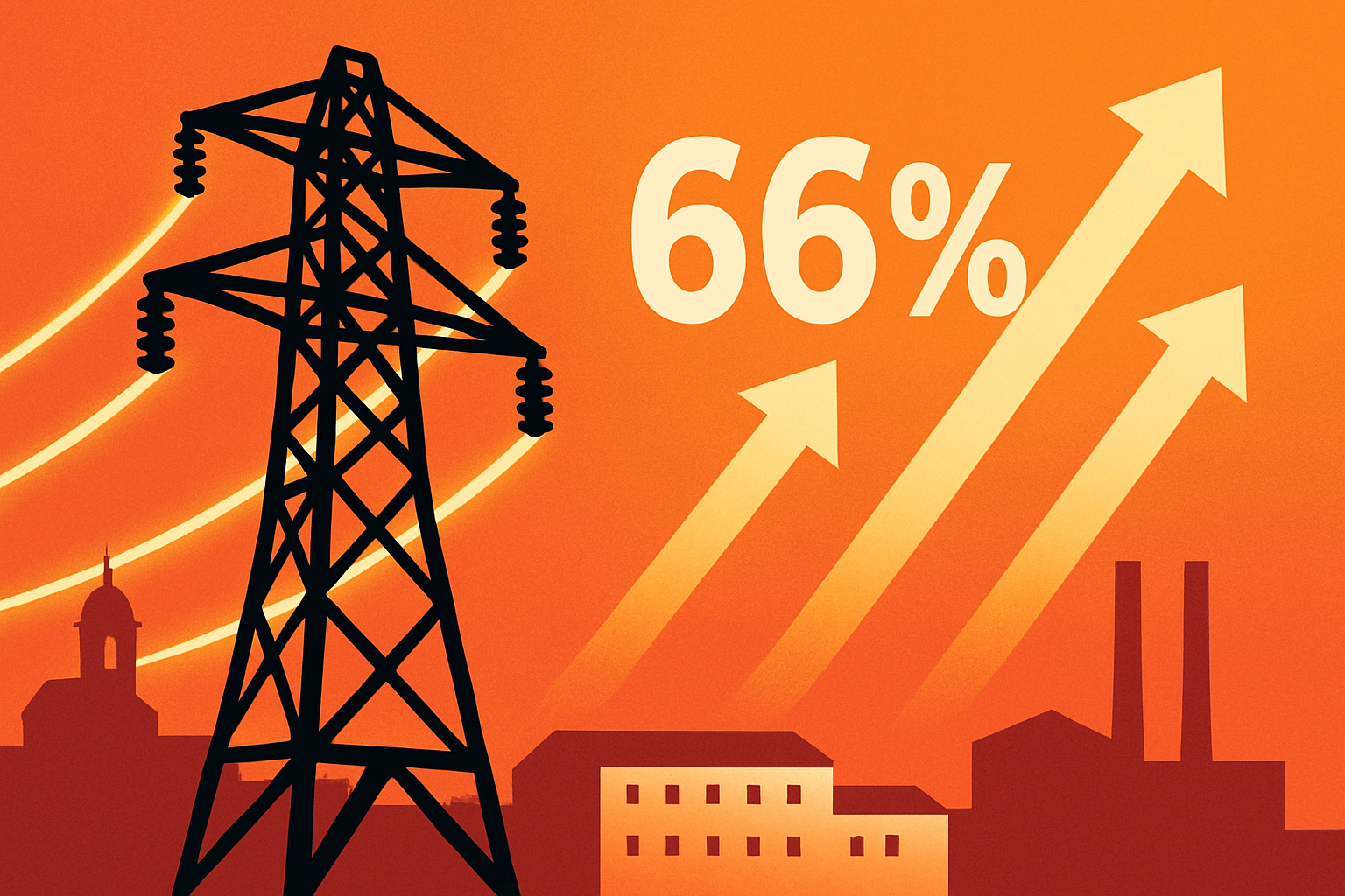 El precio mayorista de la electricidad sube un 66% este martes hasta los 52 euros por megavatio hora