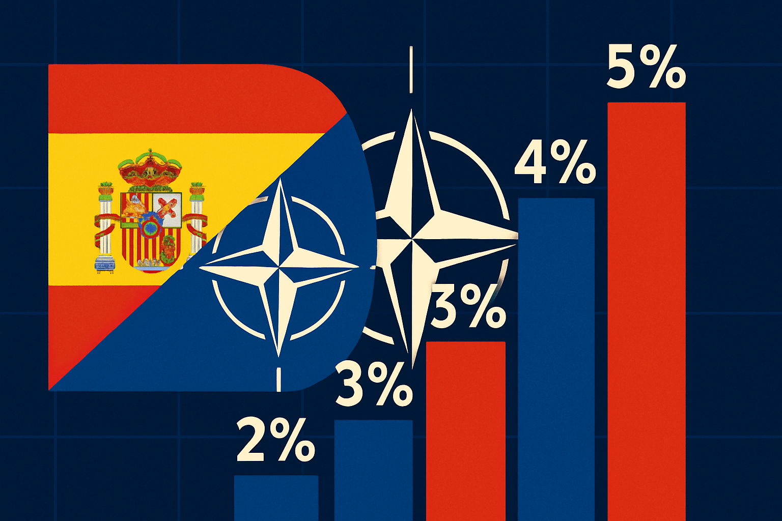 España mantiene el objetivo del 2% del PIB en defensa mientras la OTAN establece el 5% para 2032