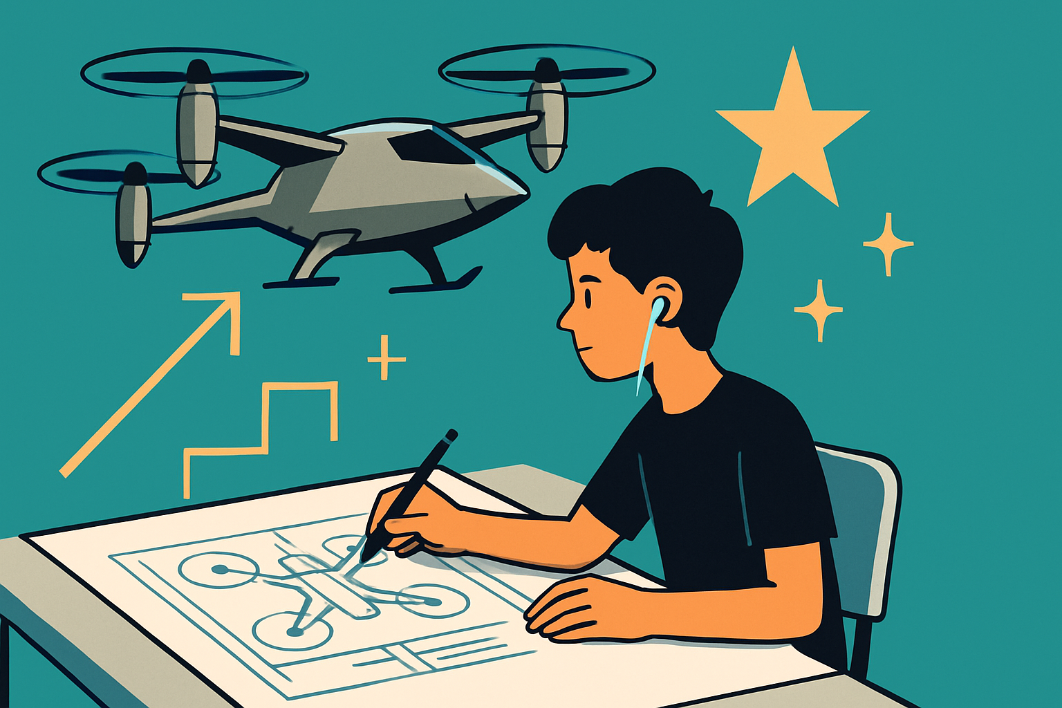 Estudiante de 17 años recibe 23.000 dólares acumulados en competiciones científicas por diseñar dron VTOL con 30 minutos de autonomía