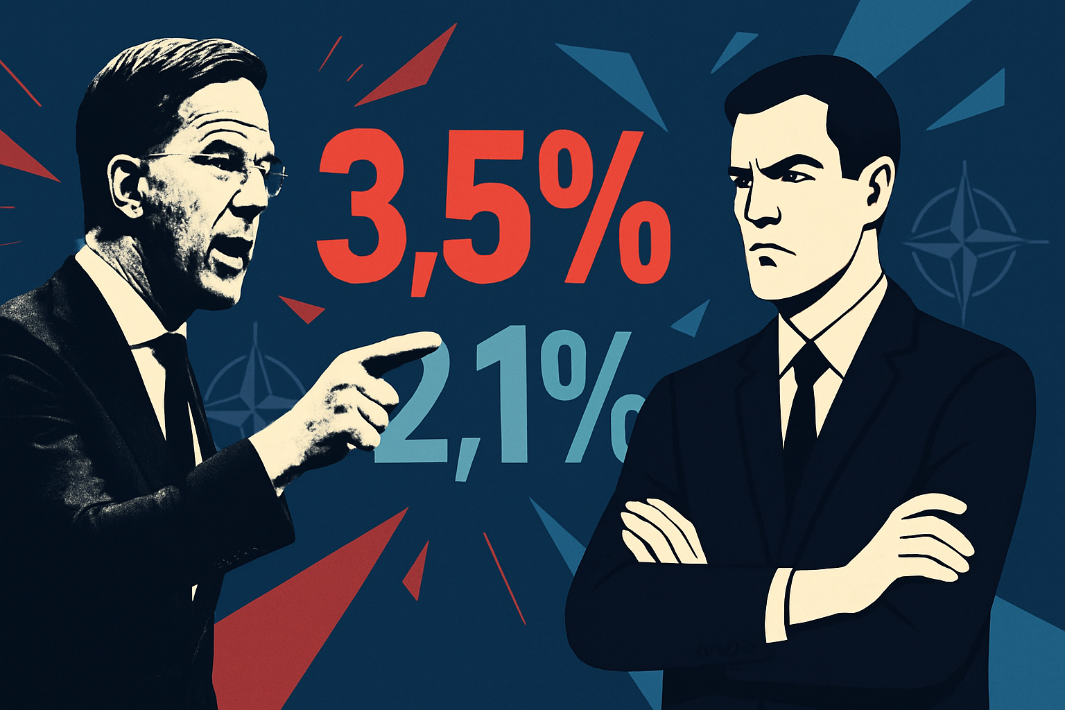 Mark Rutte contradice públicamente a Sánchez y afirma que España necesita gastar el 3,5% del PIB en defensa