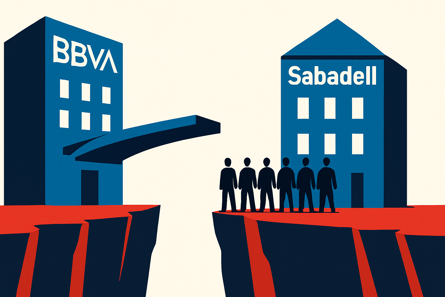Solo el 2,8% de los accionistas clientes del Sabadell acepta la OPA del BBVA, forzando una segunda oferta obligatoria