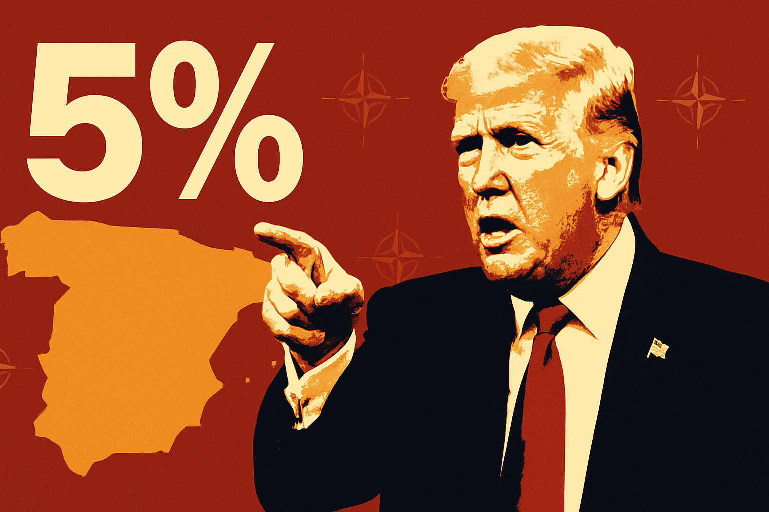 Trump amenaza con aranceles a España por no comprometerse con el objetivo del 5% del PIB en defensa de la OTAN